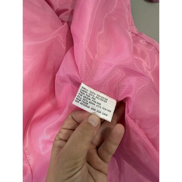 MARVIN RICHARDS BARBIE PINK FOX TRIMMED PUFFER FULL ZIP PUFFER COAT XL - Picture 11 of 11